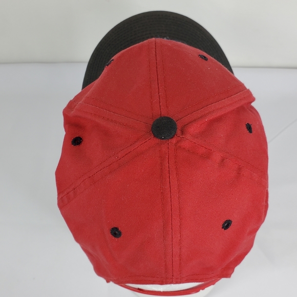TNT RESCUE Red Black Hat Adult Adjustable Snapback Ball Cap. Embroidered Logo - Picture 6 of 10